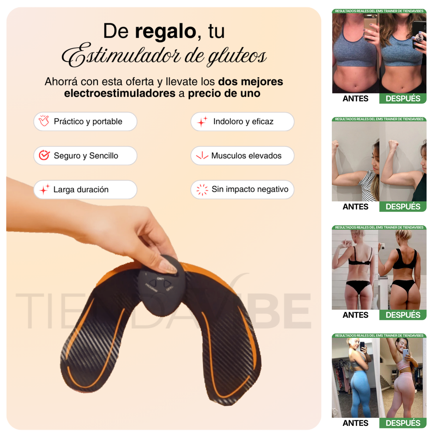 Entrenador EMS – Eleva y Tonifica tus Glúteos